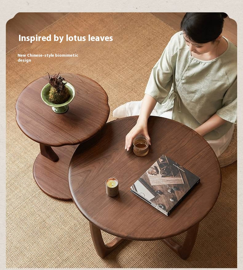 Ash Solid Wood Round Coffee Table