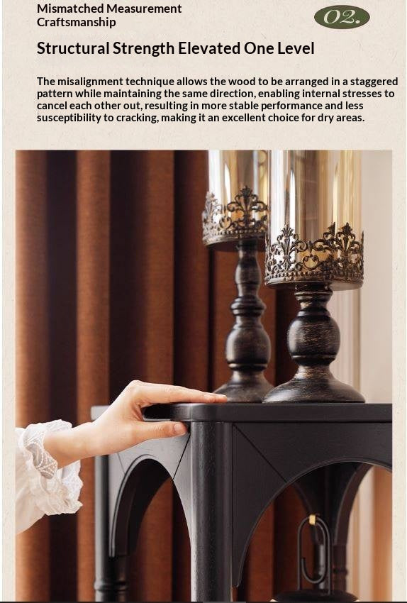 Solid Rubberwood, Tulipwood Solid Wood French Retro Corner Bookcase