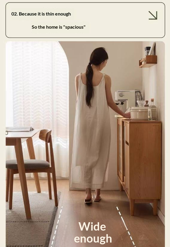 Cherry Solid Wood Ultra-thin Sideboard