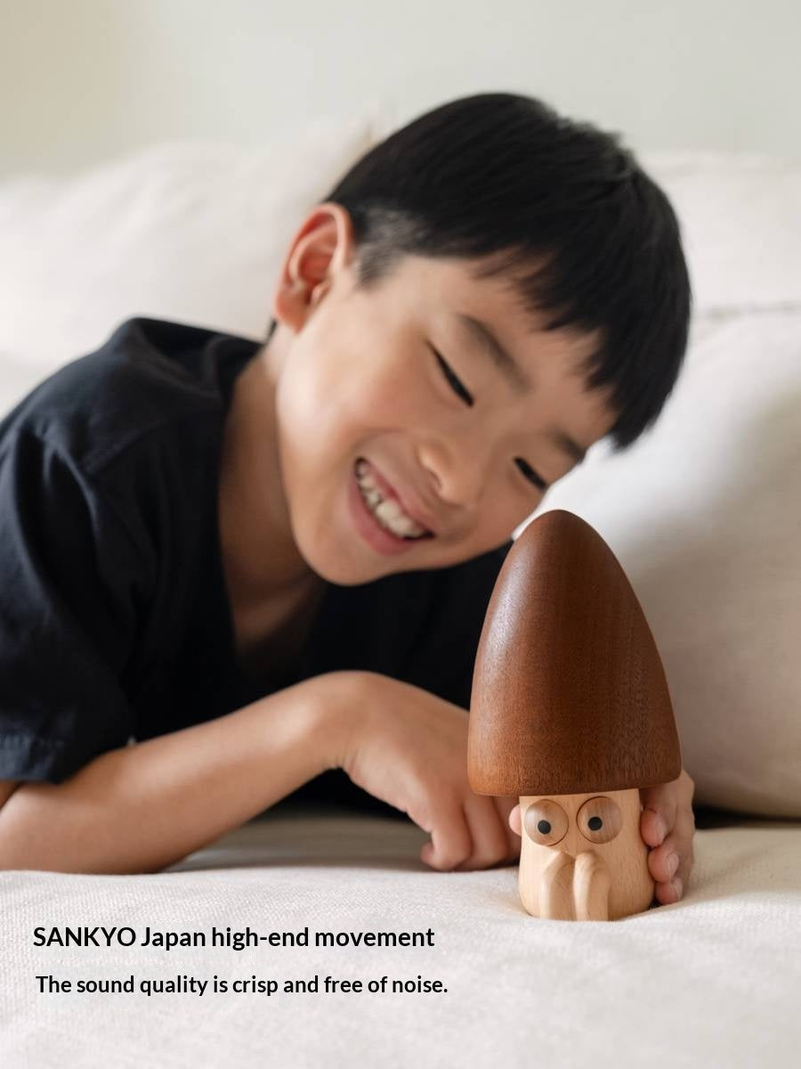Ebony Wood, Beech Solid Wood Magic Mushroom Music Box