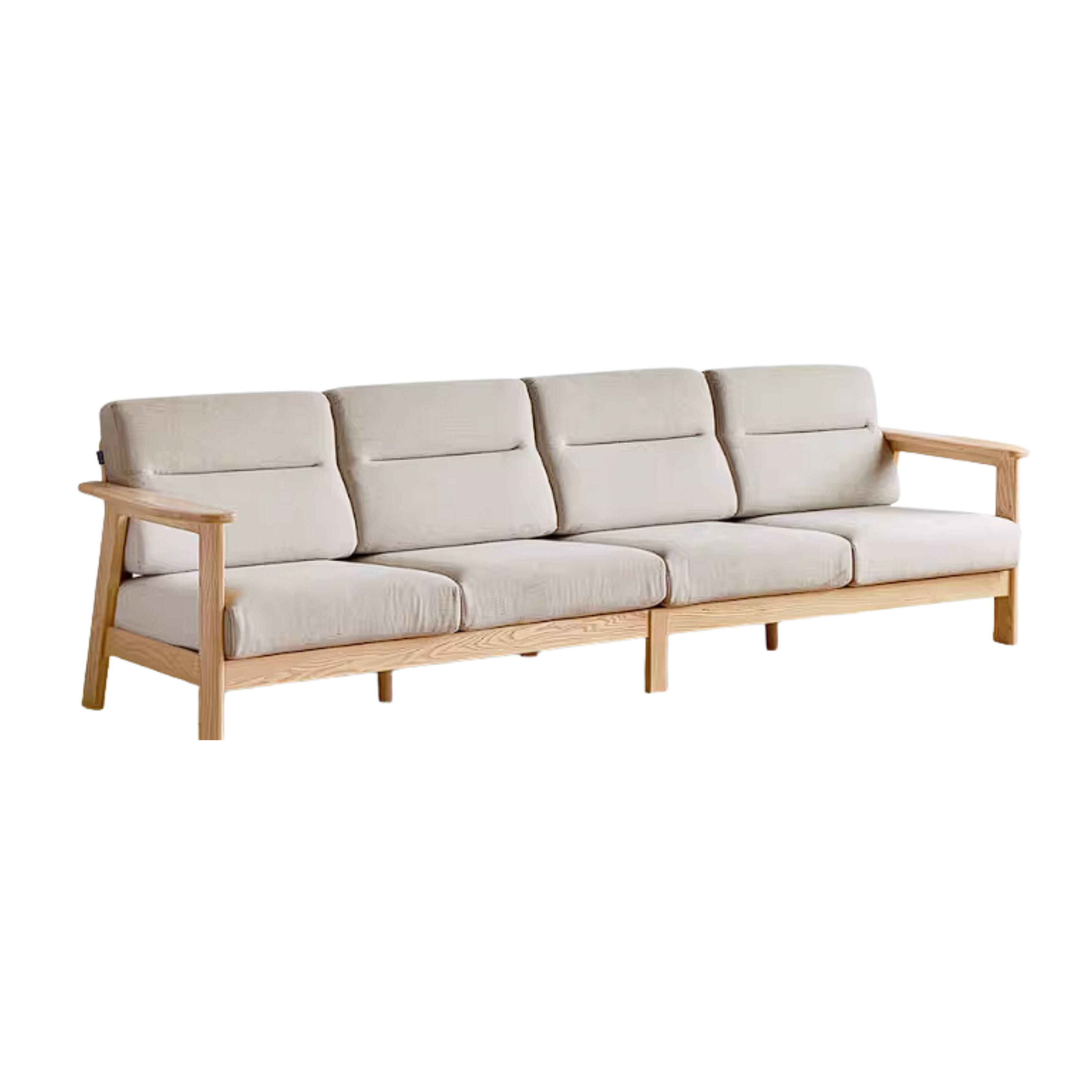 Ash Solid Wood Corner Sofa with Modern Casual Design