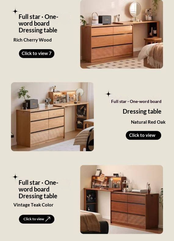 Ash Solid Wood Modern Minimalist Vanity Table