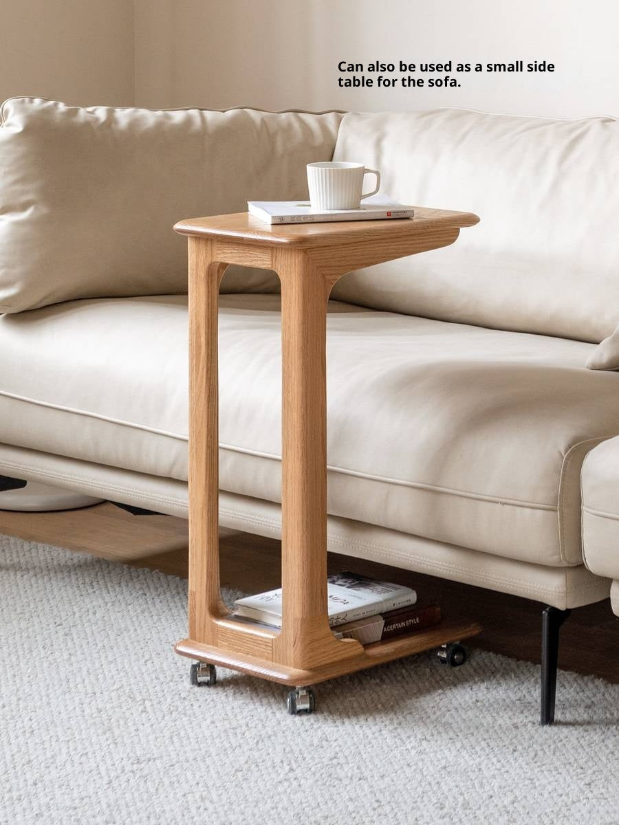 Oak Solid Wood Modern Minimalist Movable Nightstand