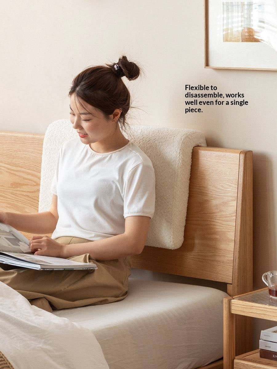 Lambswool Hanging Headboard Pillow in Creamy Style