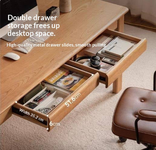 Cherry Solid Wood office Desk Large Size.