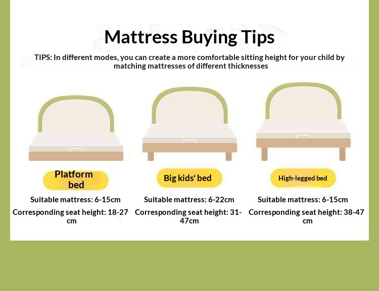 Beech solid wood Kids Bed with Round Headboard and Adjustable Height Legs