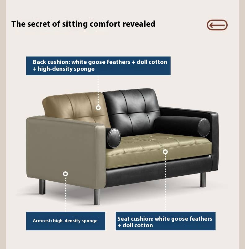 Genuine Leather Italian Luxury Sofa