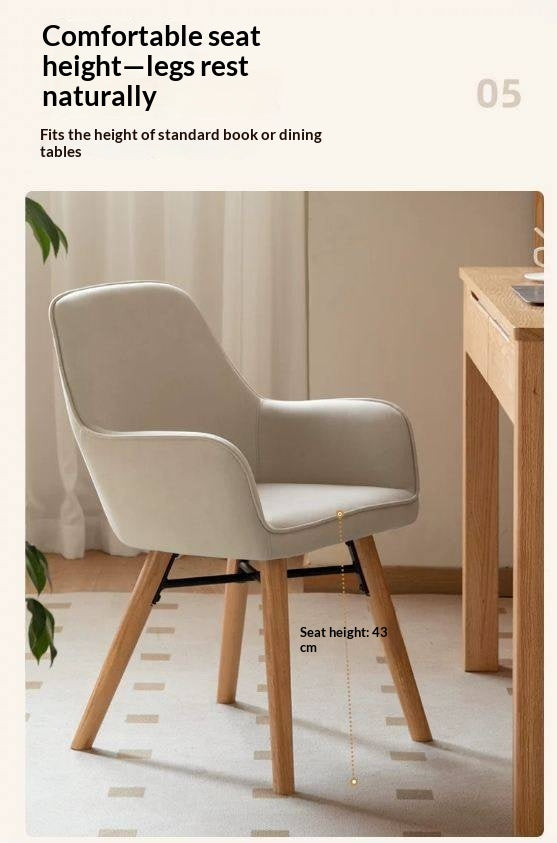 Beech Solid Wood Technological Cloth Soft Back Chair