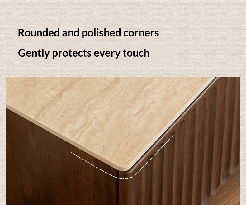 Black Walnut Solid Wood TV Cabinet with Vintage Style Floor-Standing Design