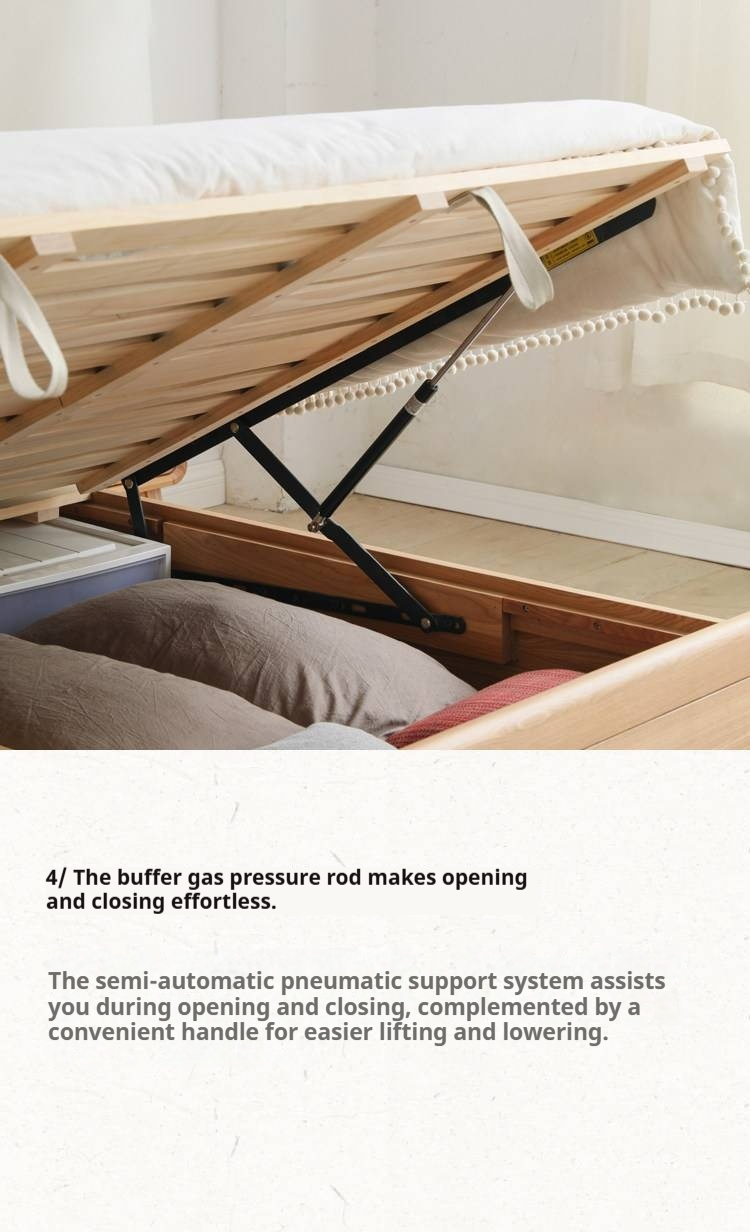 Ash Solid Wood Box Bed Modern Simple