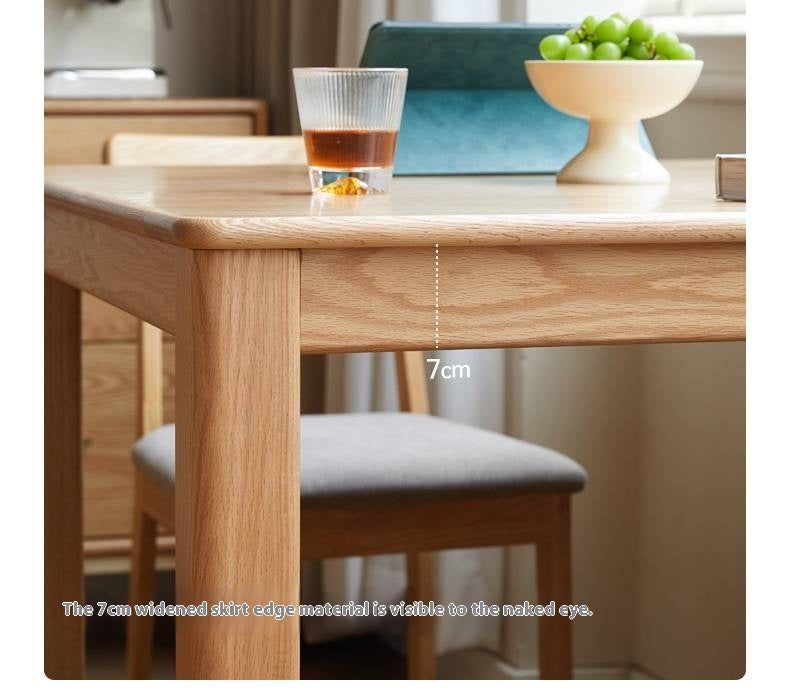 Solid Rubberwood, Oak Solid Wood Square Dining Table