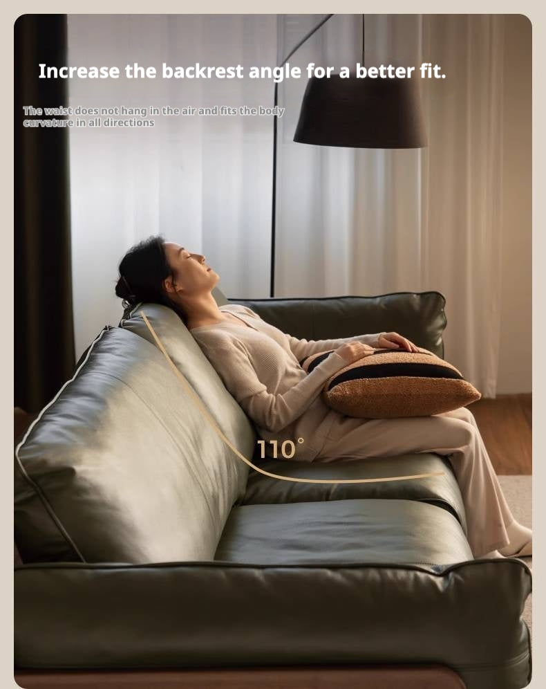 Black Walnut Solid Wood,Solid Sandalwood Genuine leather, fabric Sofa