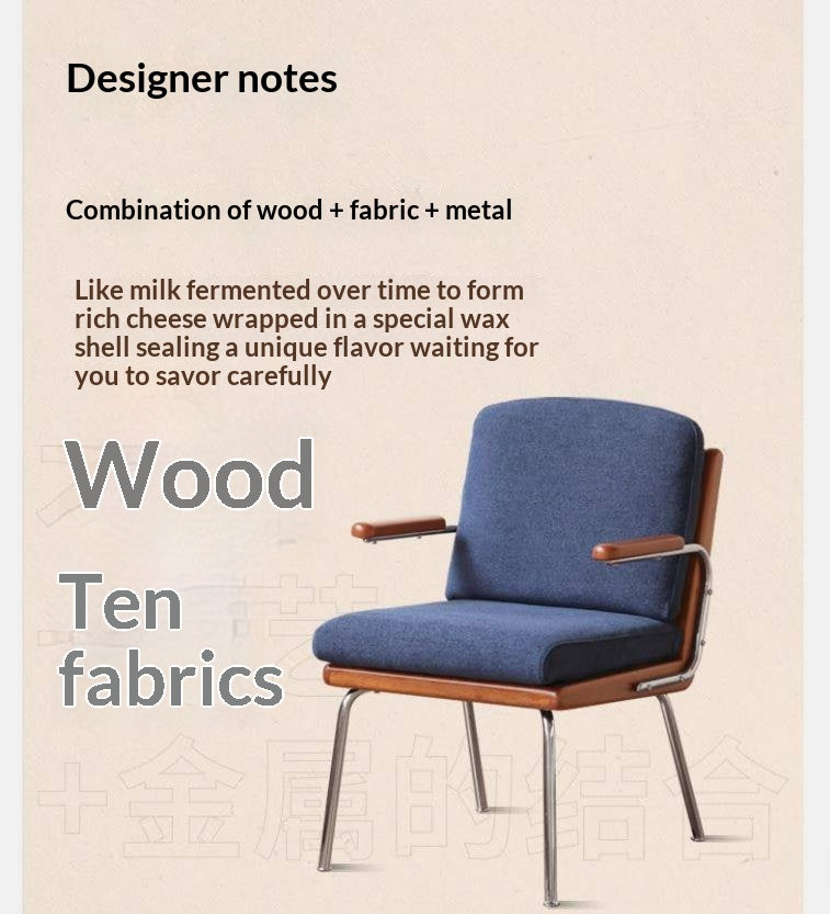 Solid Rubberwood Antique Style Leisure Armchair