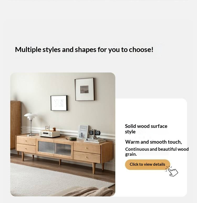 Ash Solid Wood TV Stand Rock Slab.