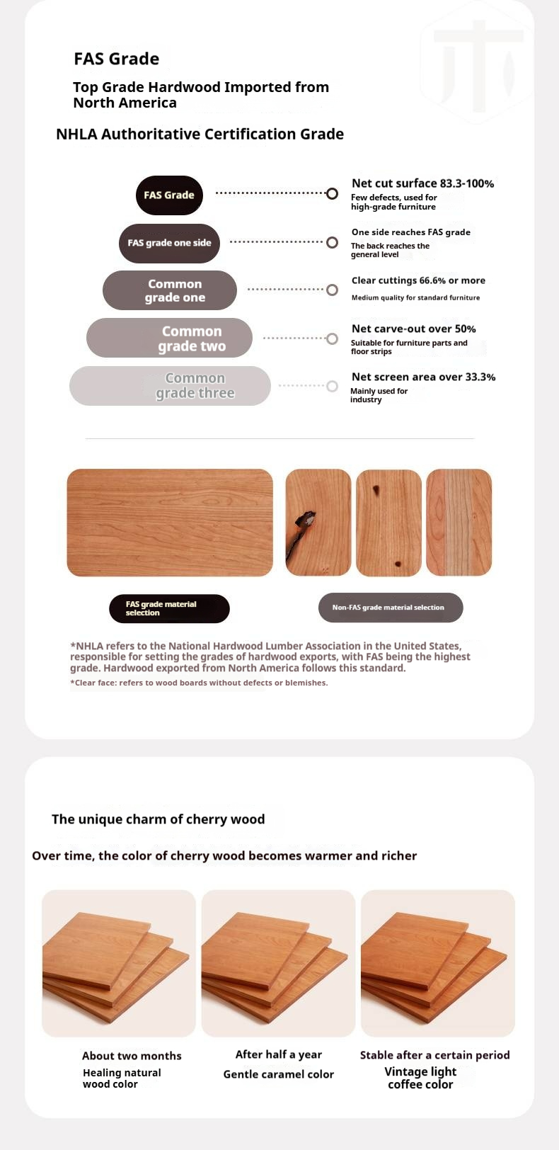 Cherry Solid Wood Bed Modern Style