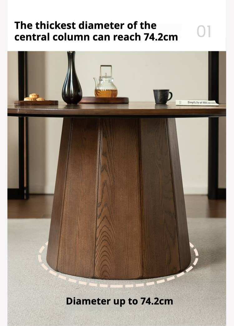 Ash, Black Walnut Solid Wood Modern Large Dining Table