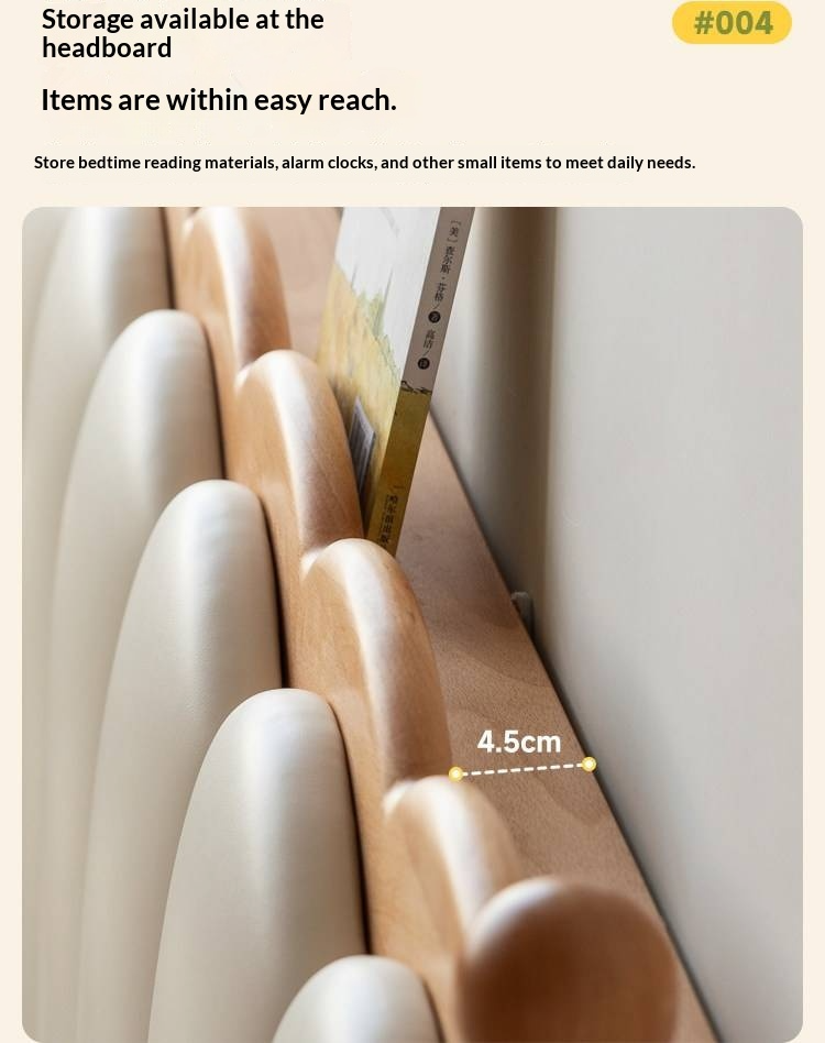 Oak, Beech Children's Bed — Simple Design with Soft-Padded Headboard