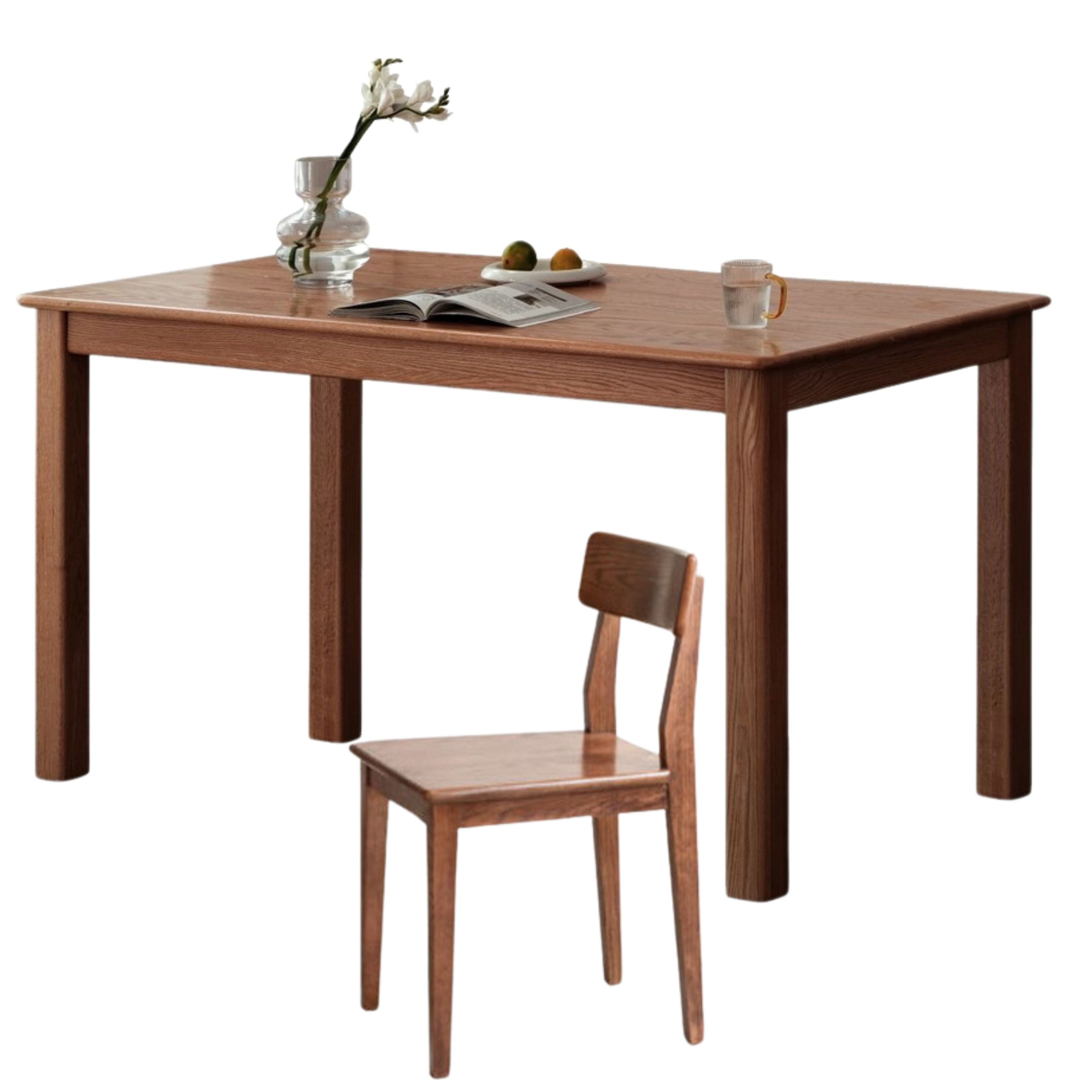 Oak, Ash Solid Wood Modern Dining Table