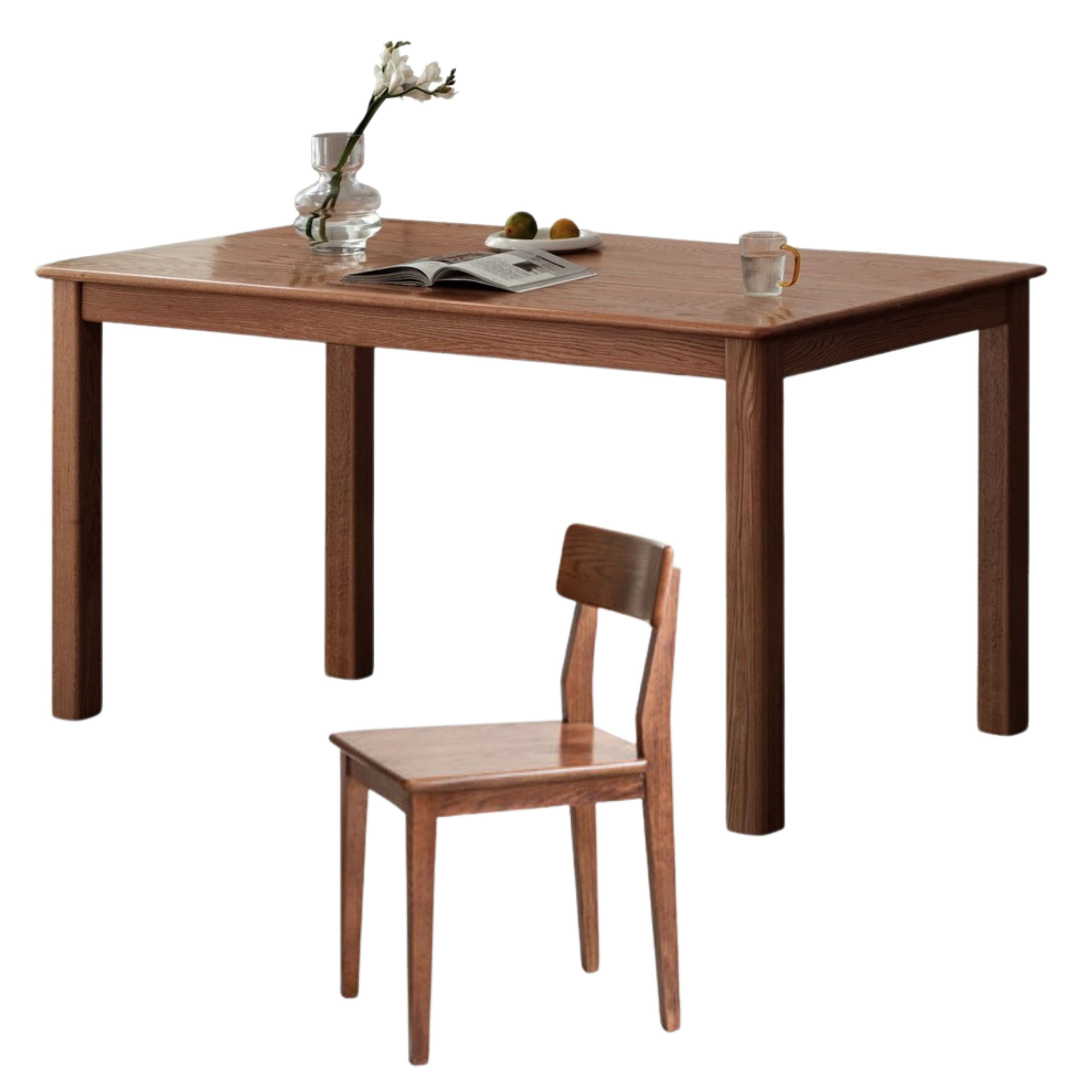 Oak, Ash Solid Wood Modern Dining Table