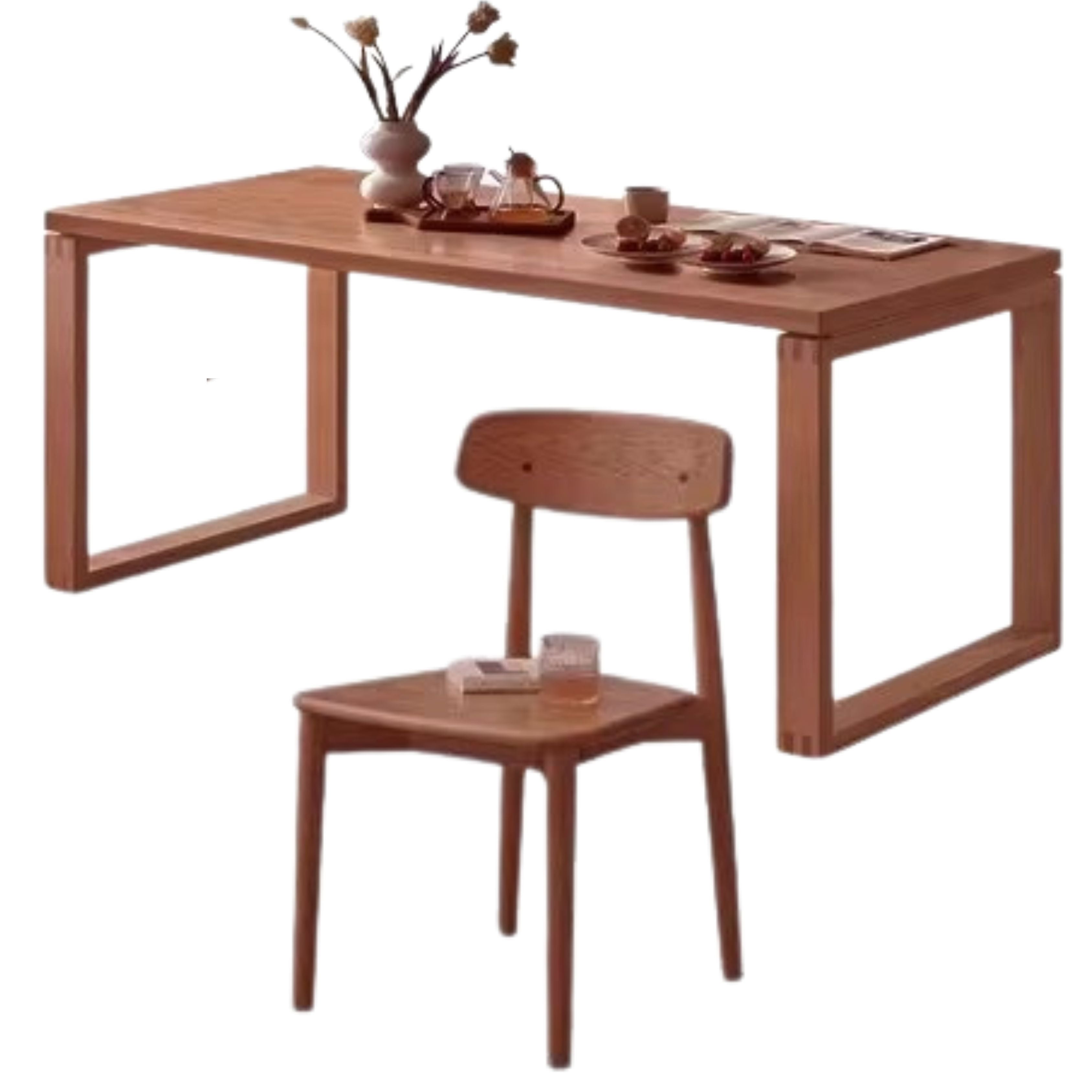 Beech, Oak Solid Wood Large Dining Table