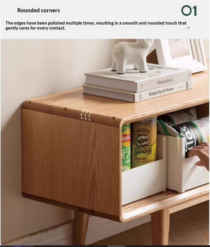 Oak, Beech Solid Wood, Solid RubberWood TV Stand