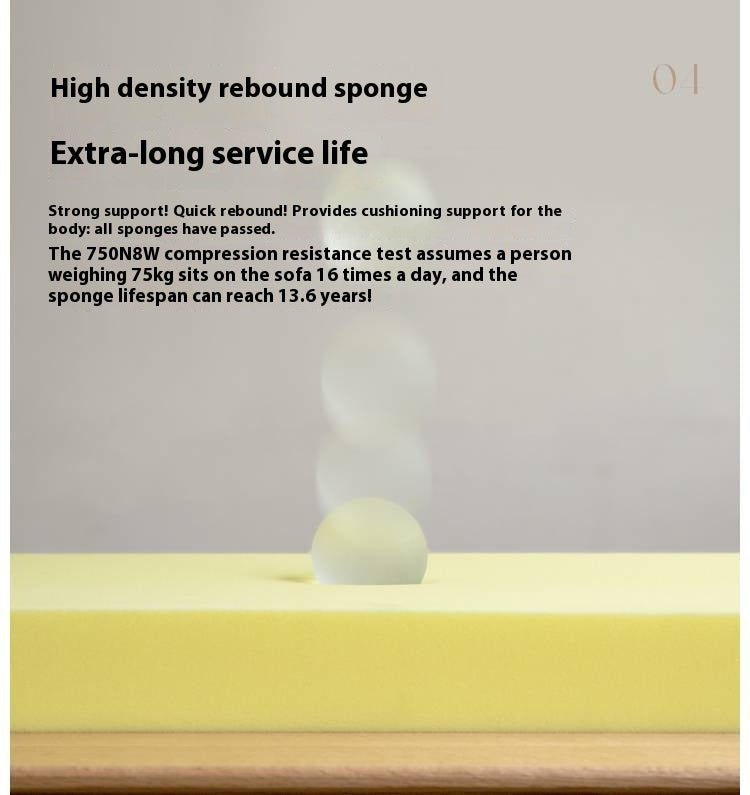 Black Walnut Solid Wood Leather Sofa