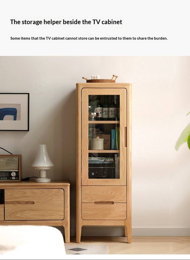 Oak Solid Wood Nordic Side Cabinet