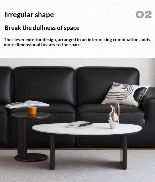 Ash Solid Wood Nordic Aesthetic Top Slab Coffee Table