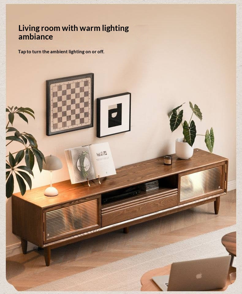 Ash Solid Wood Modern Minimalist TV Stand