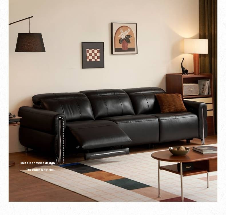 Leather Bauhaus Telescopic Function Sofa