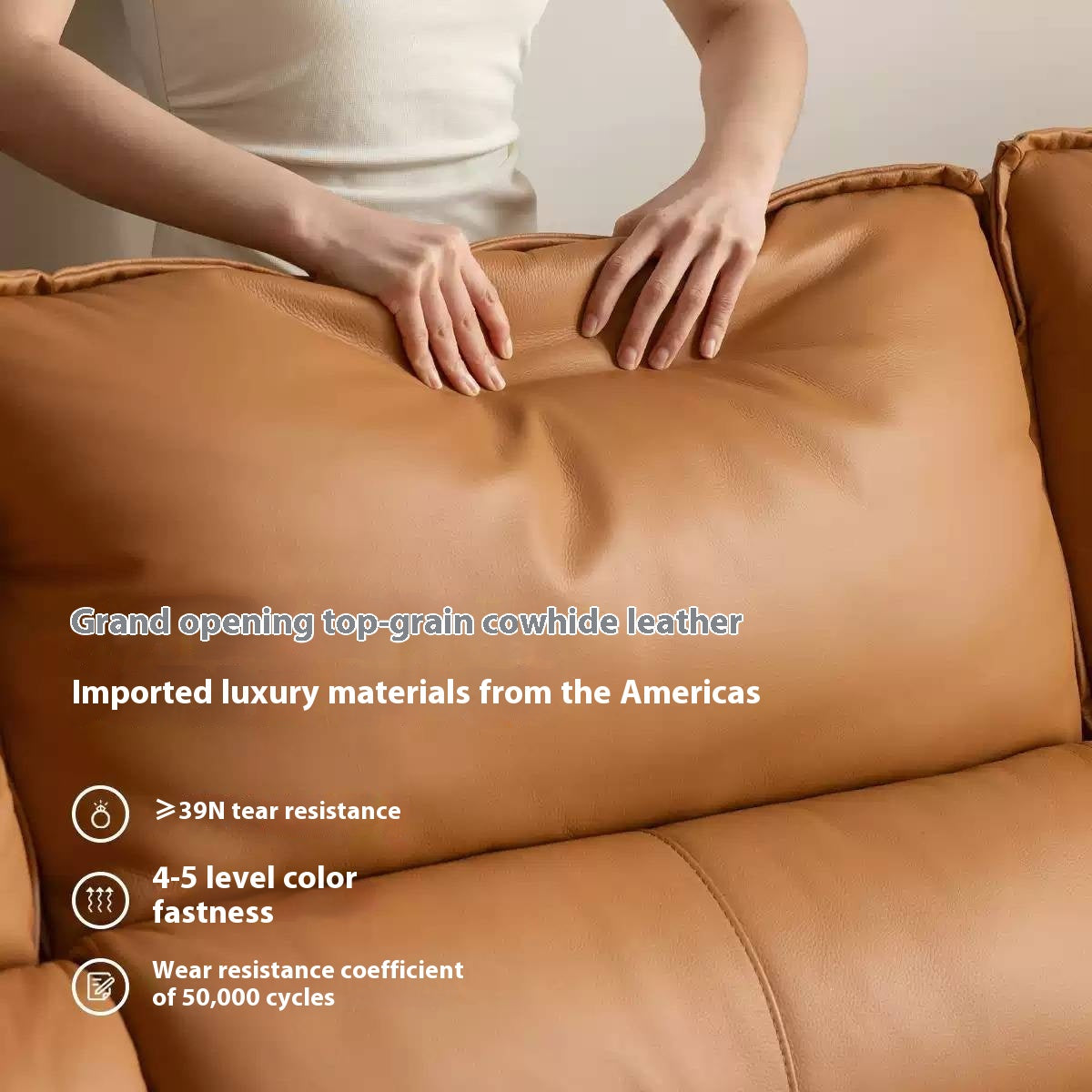 Genuine Leather Italian Style Zero-Wall Electric Recliner Sofa