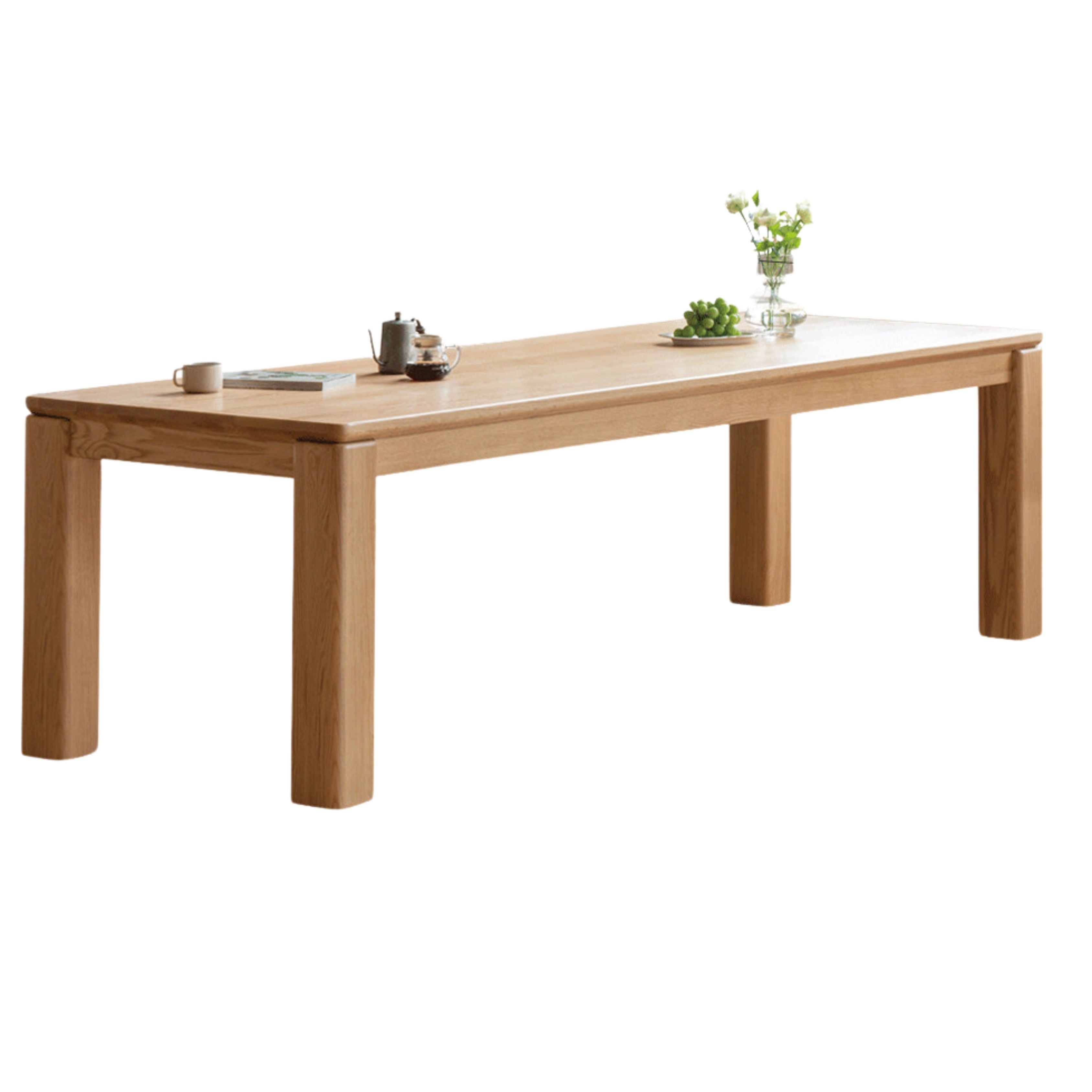 Oak Solid Wood Thick Legs Dining Table