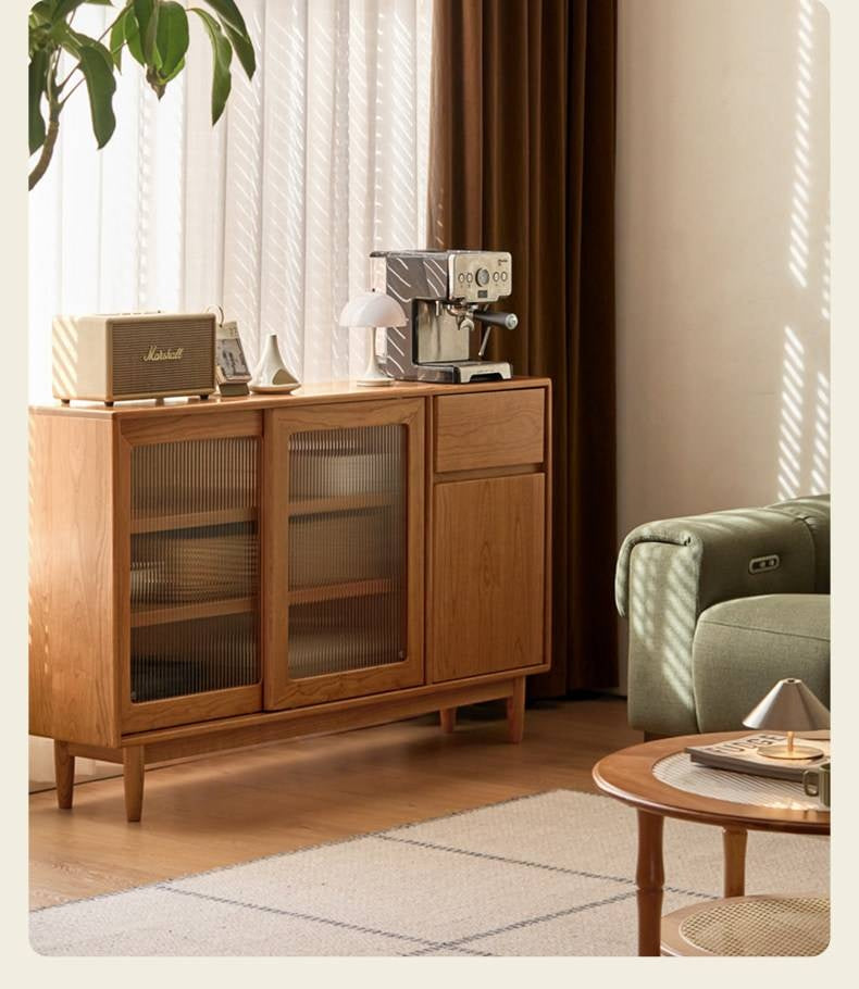 Cherry Solid Wood Ultra-thin Sideboard