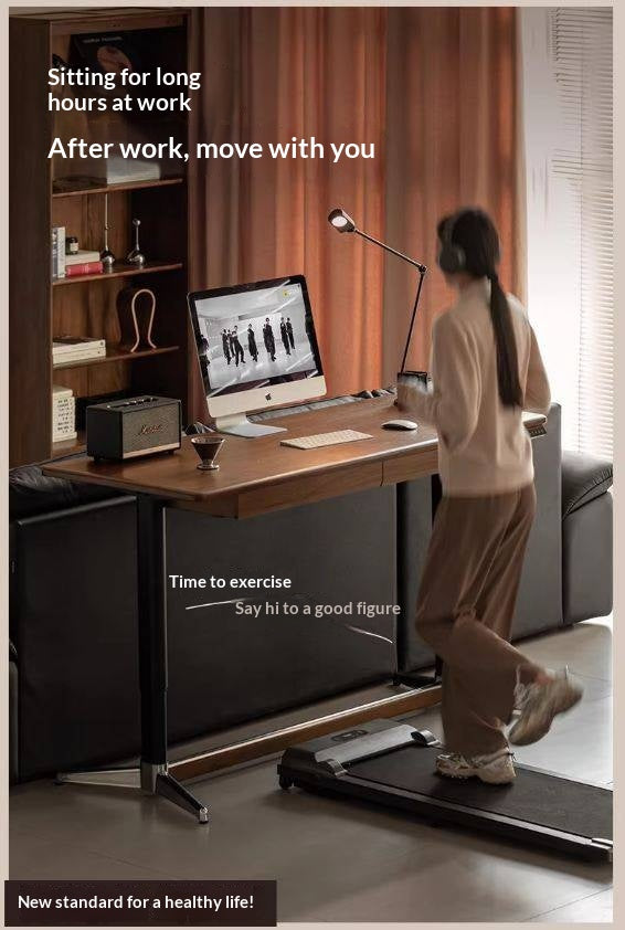 Black Walnut, Oak Solid Wood Lift-Top Office Desk