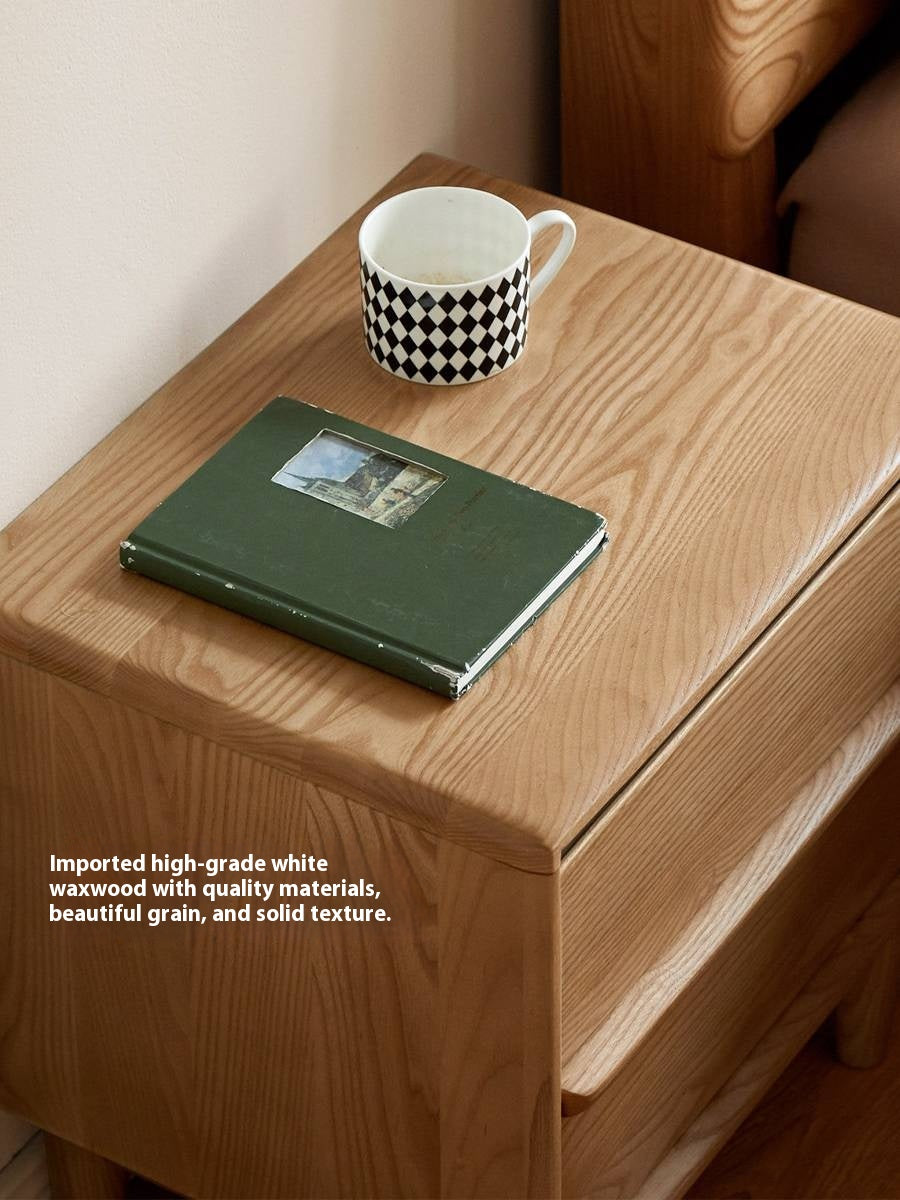 Ash Solid Wood Log Style Nightstand