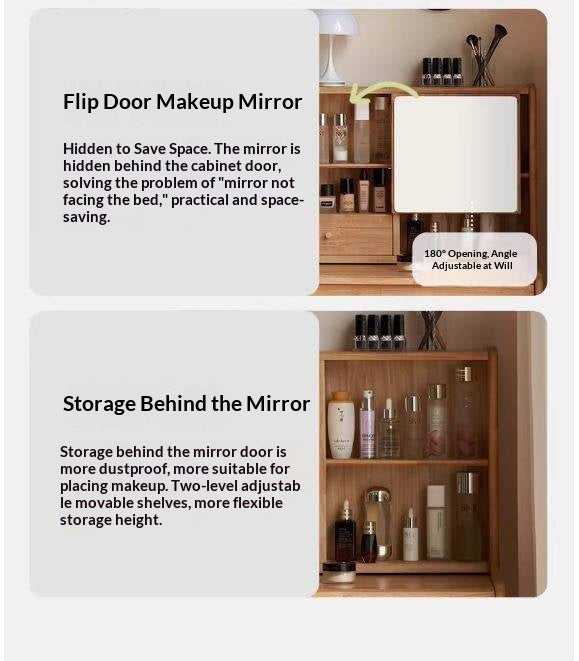 Solid RubberWood Extendable Modern Vanity Table