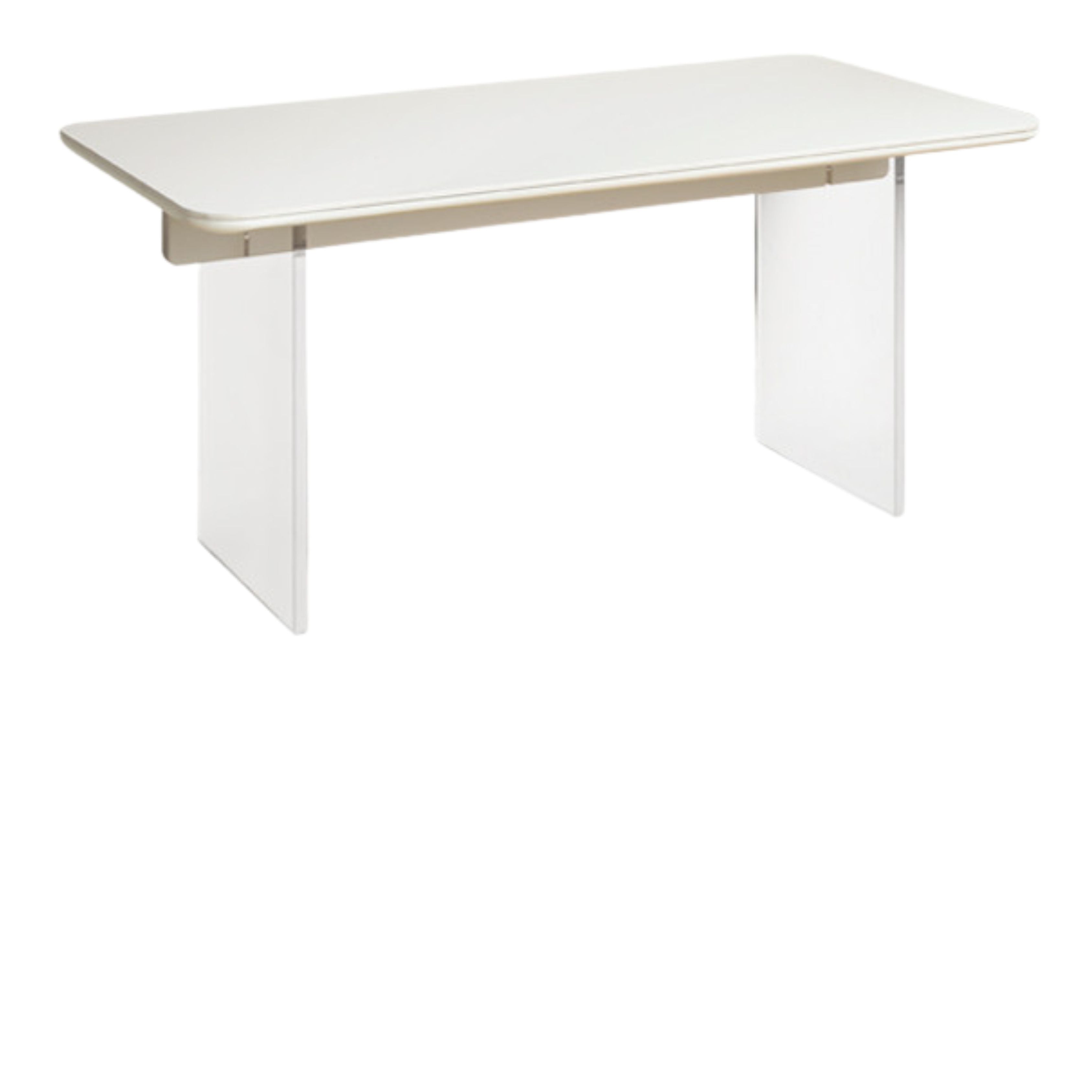 Solid Rubberwood Suspended Dining Table With Slate Top