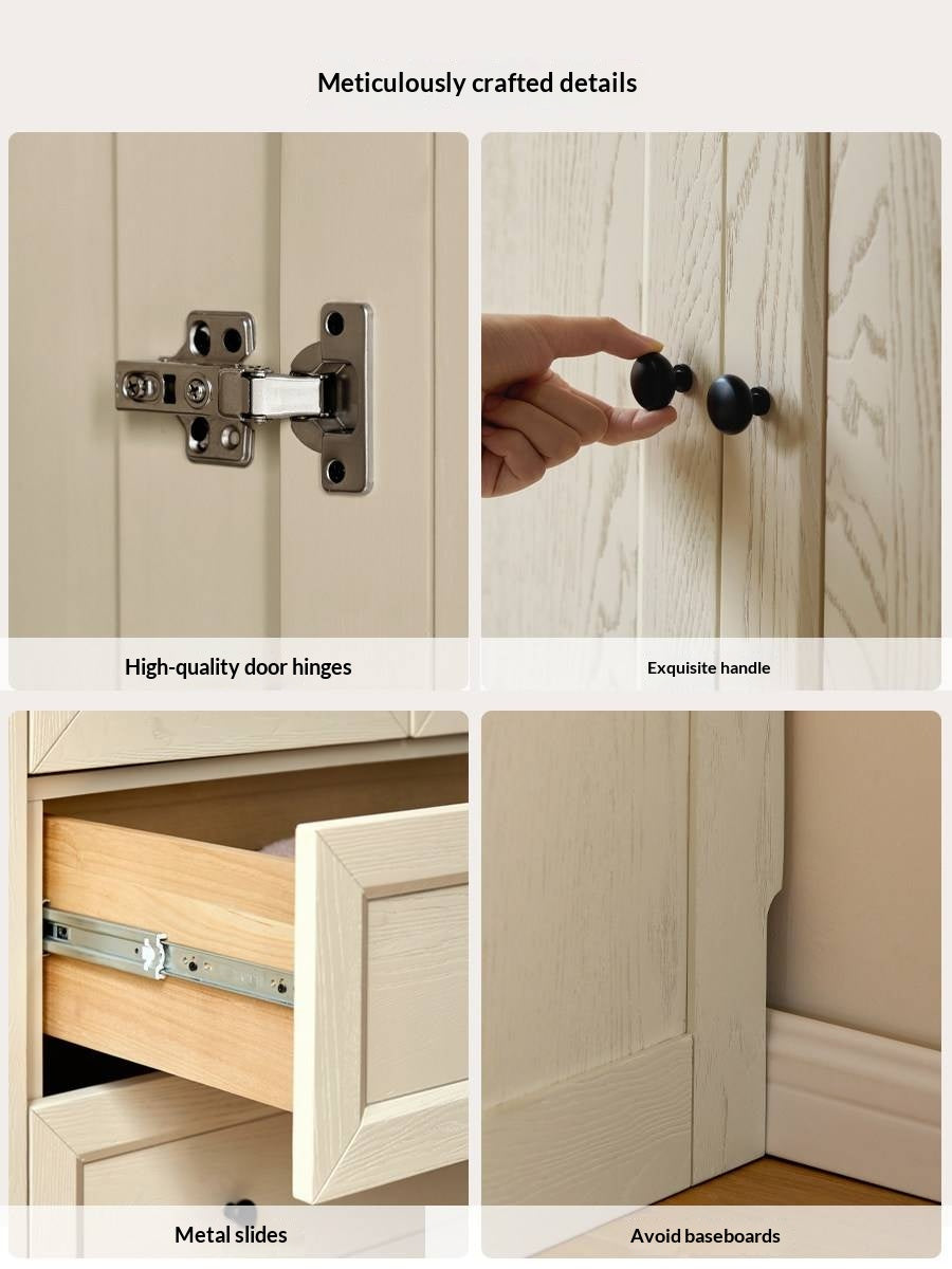 Ash Solid Wood American Style Wardrobe