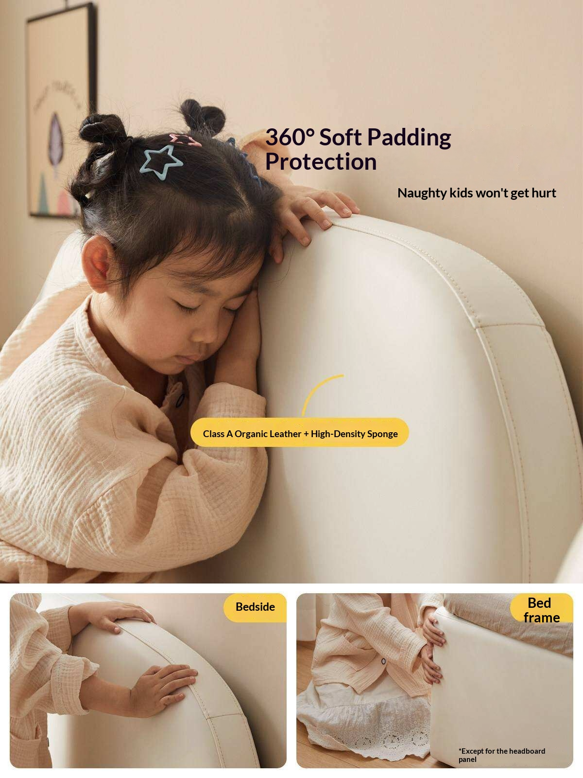 Kids Upholstered Storage Bed with Rounded Headboard and Gas Lift