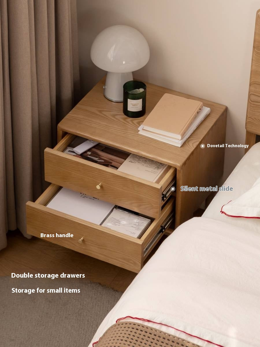 Ash, White Ash, Cherry Solid Wood Modern Style Nightstand
