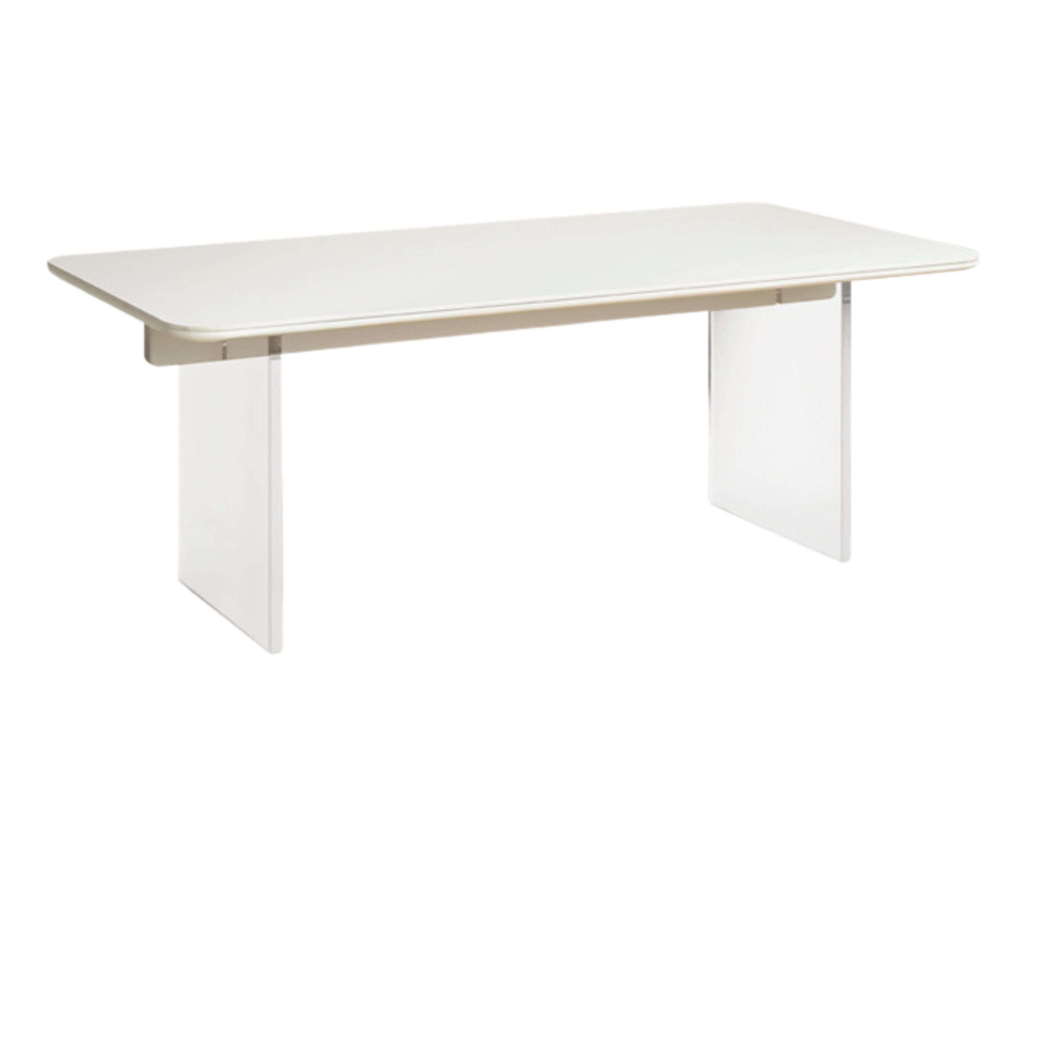 Solid Rubberwood Suspended Dining Table With Slate Top