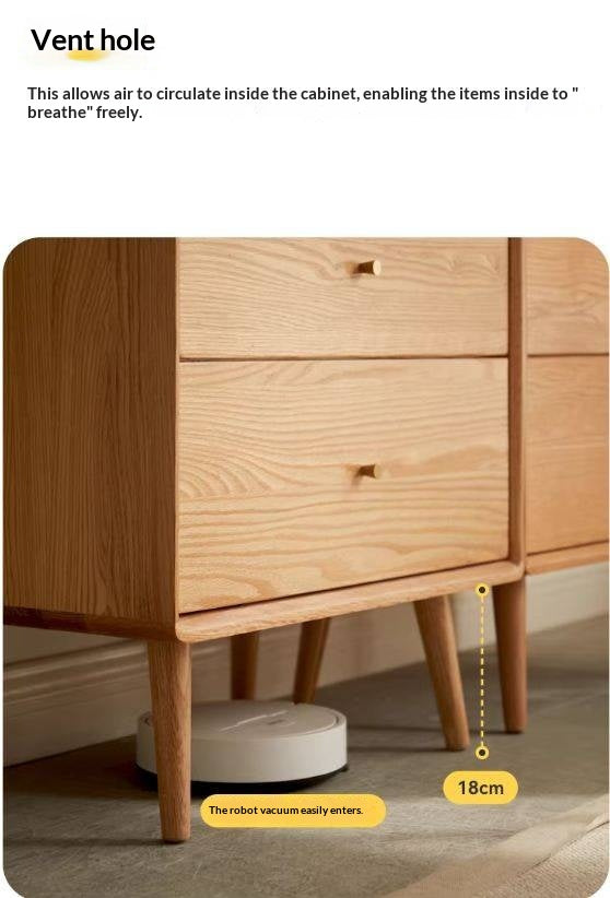 Oak Chest of Drawers Storage Cabinet.