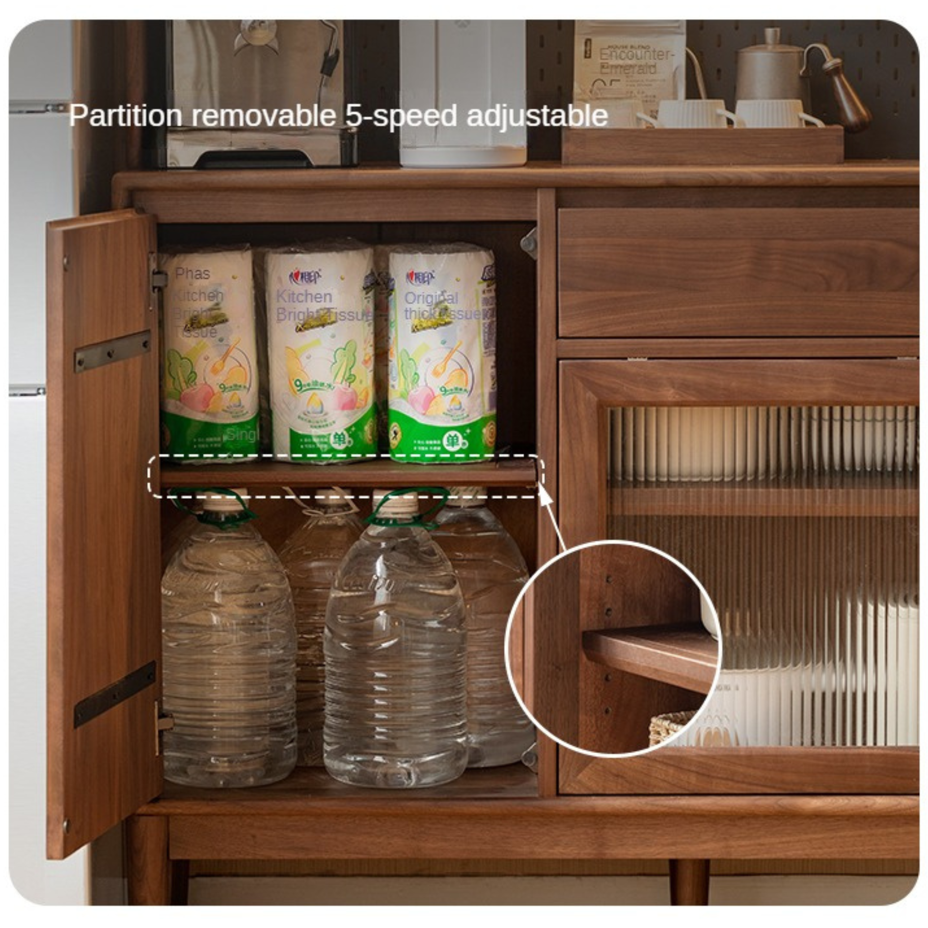 Black Walnut Solid Wood Simple Modern Sideboard