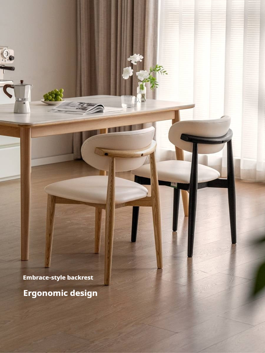 Set 4 pcs Ash, Oak Solid Wood Modern Soft Dining Chair