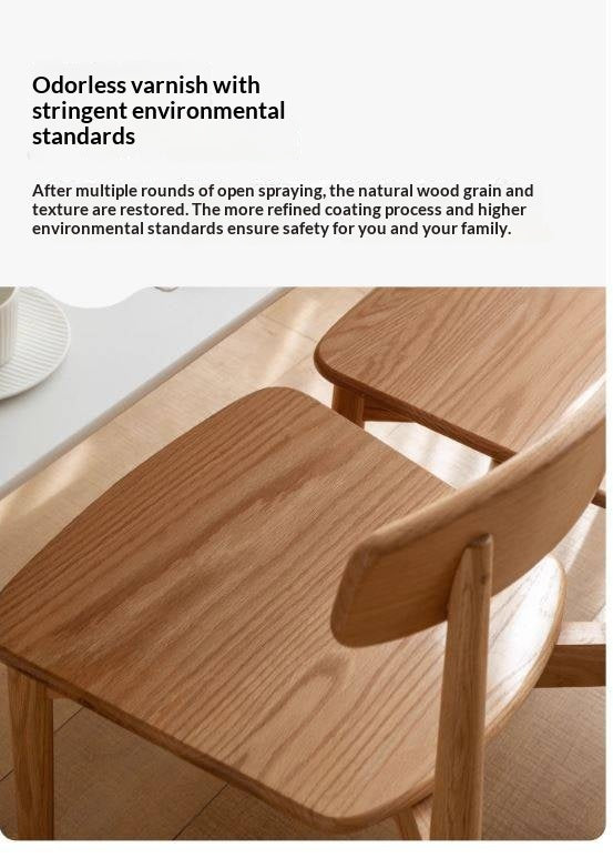 4 pcs set - Black Walnut, White Ash, Ach, Oak, Cherry, Solid RubberWood Dining Chair