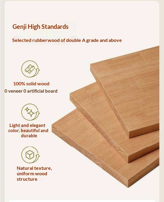 Rubberwood Solid Wood Storage Bed with Lift-Up Base and Soft Upholstered Headboard