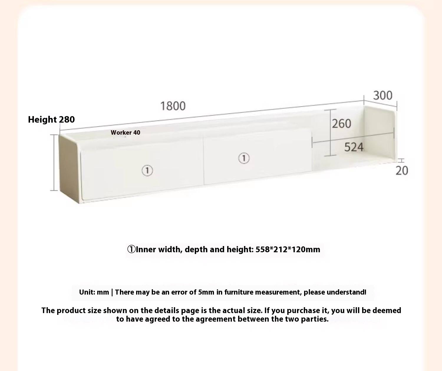 Solid Rubberwood Scandinavian TV Stand