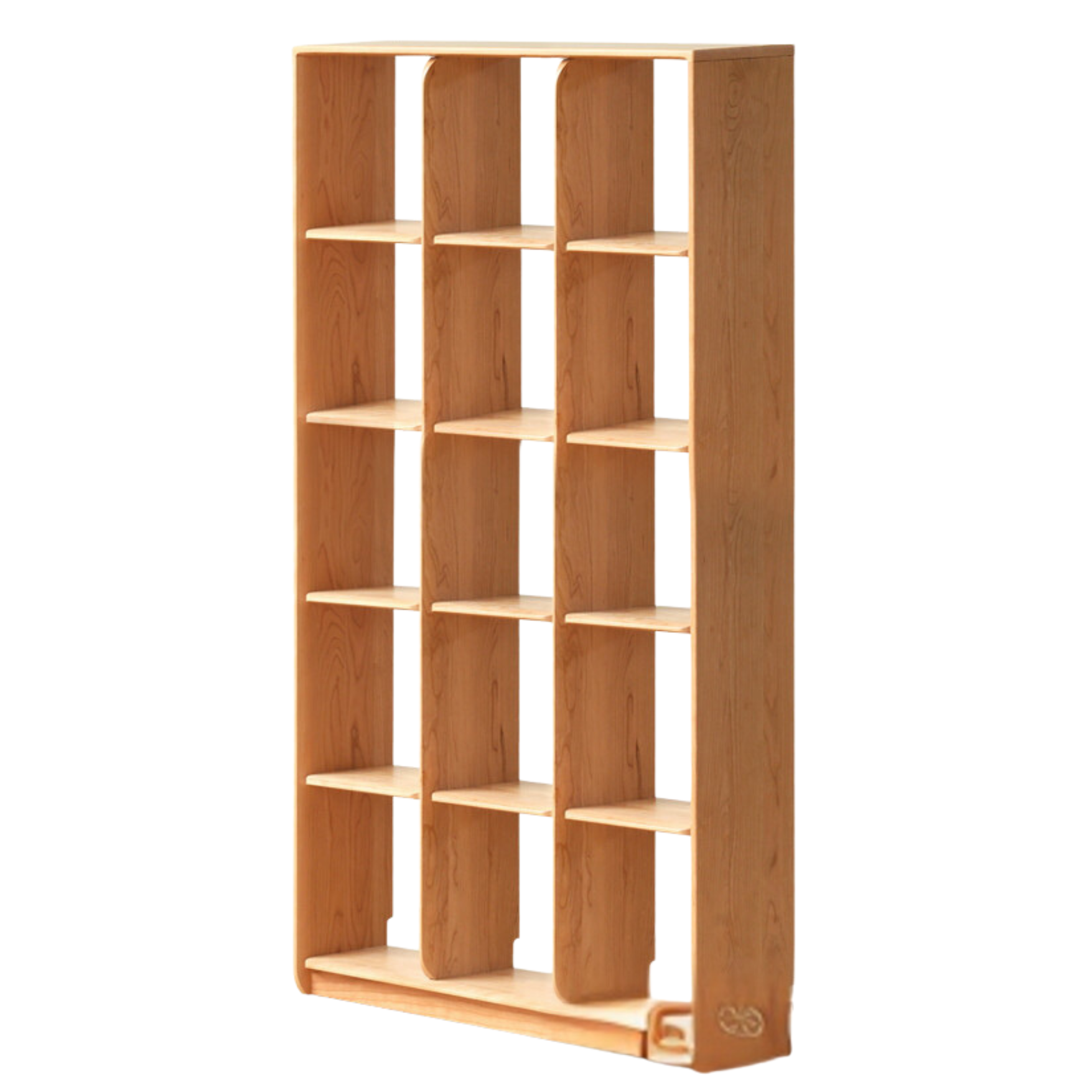 Cherry Solid Wood Bookcase Floor Display Free Lattice Combination