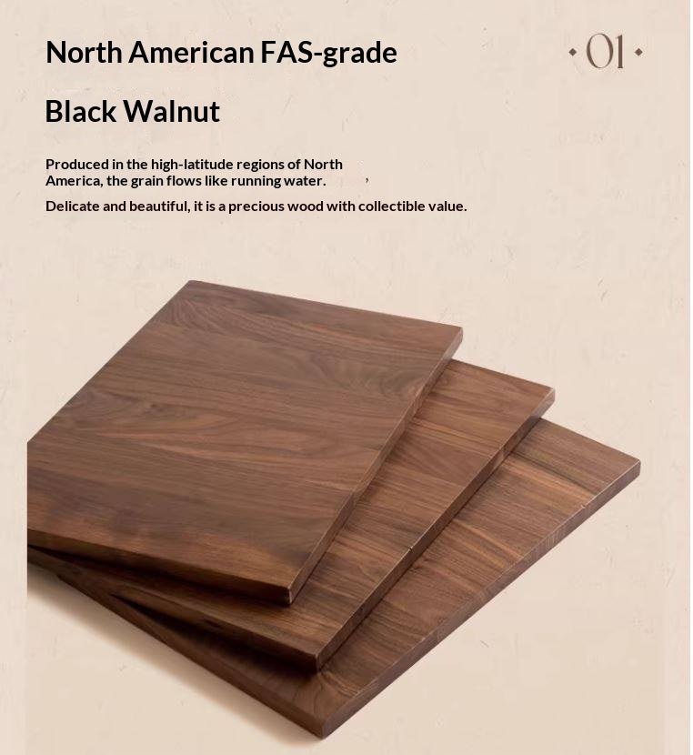 Black Walnut Solid Wood Retro Large Capacity TV Cabinet.