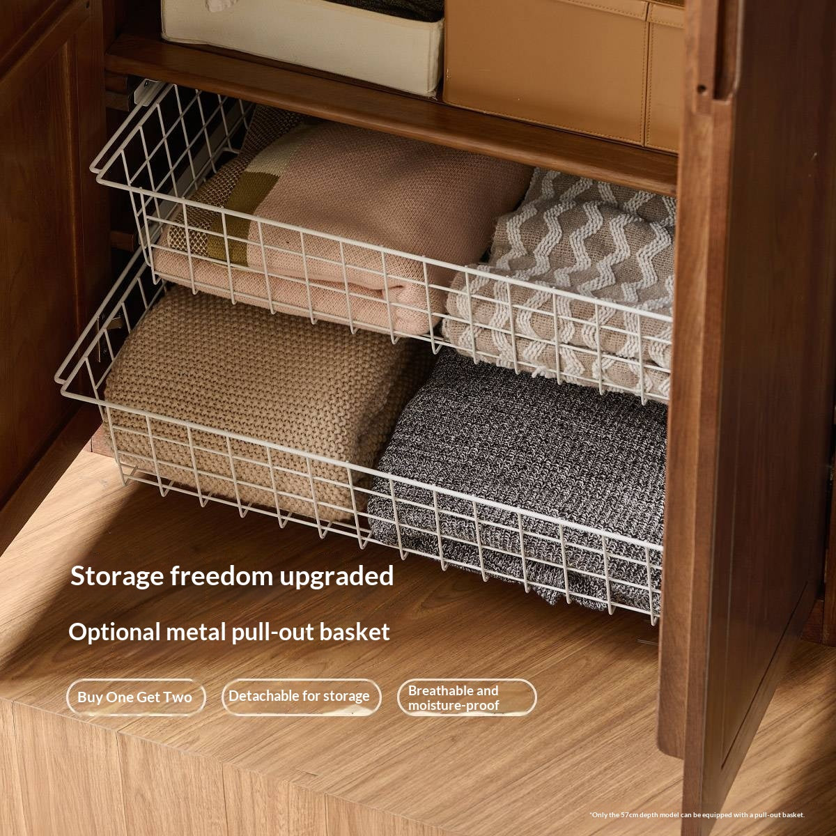 Oak Solid Wood Wardrobe with Recessed Groove Handles